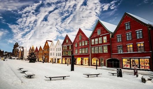 Bergen sous la neige