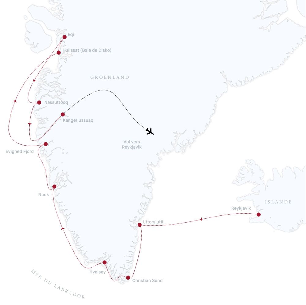 Itinéraire Routes des Vikings du Grand Nord avec Exploris 