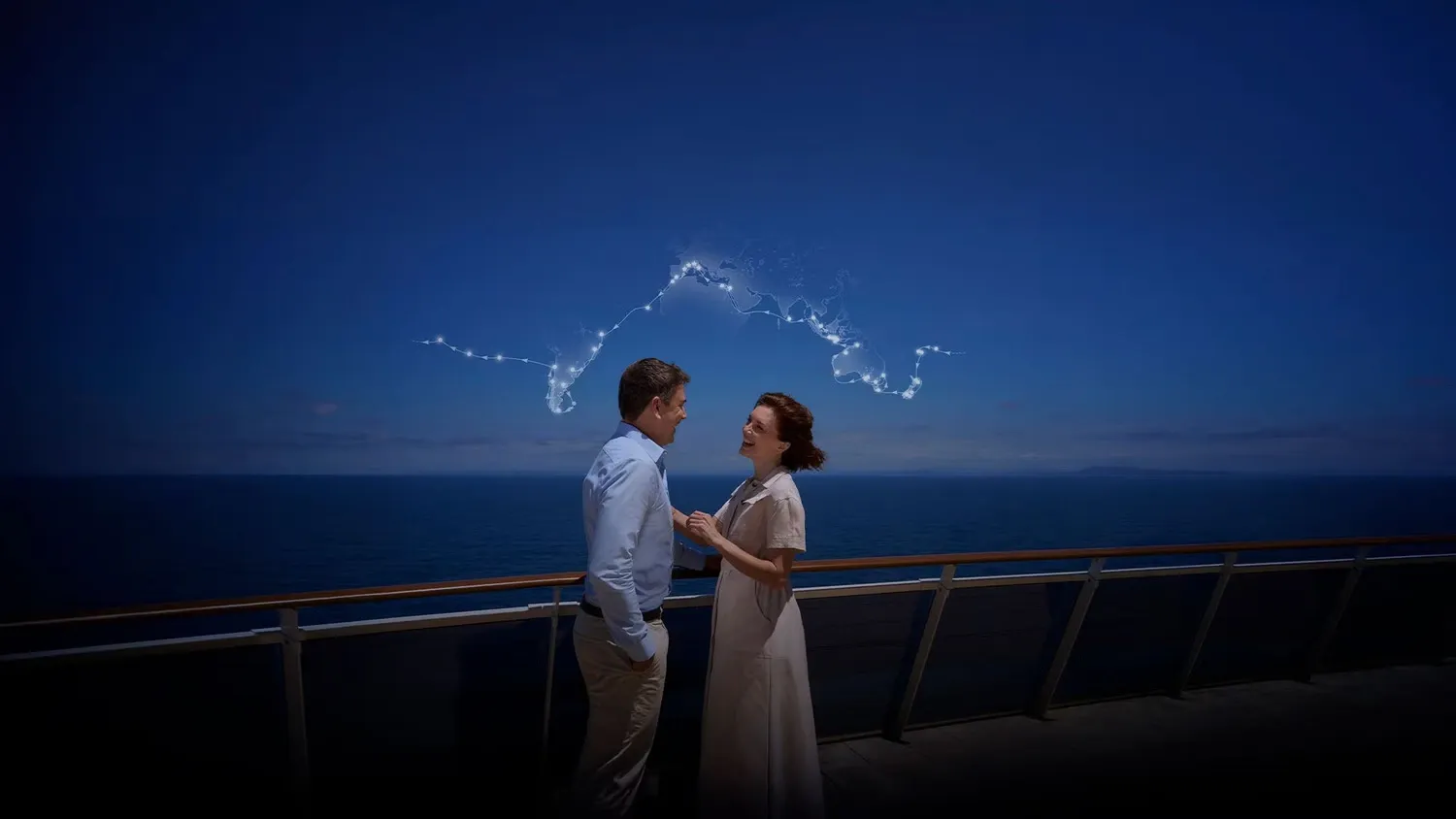 Couple à bord du MSC Magnifica durant le Tour du Monde MSC 2029