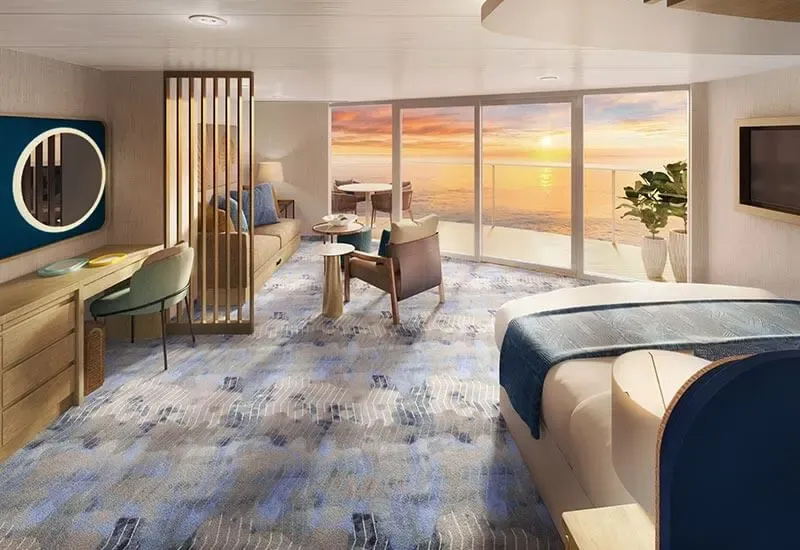 Suite de luxe avec balcon à bord du navire Legend of the Seas